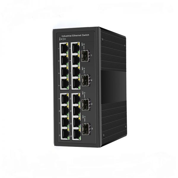 16-port PoE + 4-port SFP Industrial Gigabit PoE Switch