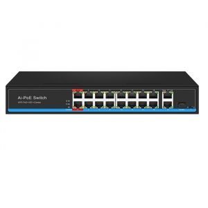 16*10/100Base-TX PoE port + 1*10/100/1000Base-TX uplink RJ45 port + 1*1000M COMBO PoE Switches(FSN-2600FGP)
