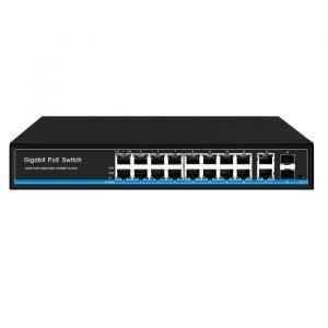16*10/100/1000Base-TX PoE port + 2*10/100/1000Base-TX uplink RJ45 port + 2*1000M SFP PoE Switches (FSN-2600GGP-SFP)