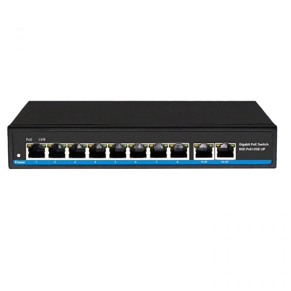 8*10/100/1000M PoE Port + 2*10/100/1000Base-TX uplink RJ45 port PoE Switches (FSN-2800GP)