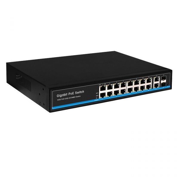 16*10/100/1000Base-TX PoE port + 2*10/100/1000Base-TX uplink RJ45 port + 2*1000M SFP PoE Switches (FSN-2600GGP-SFP) - Image 3